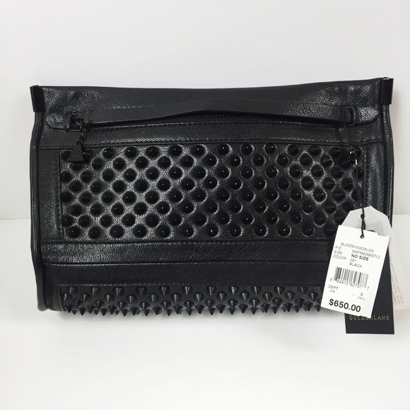 Golden Lane Bloomingdale's Studded Clutch. Handle slightly worn out - Picture 2 of 4